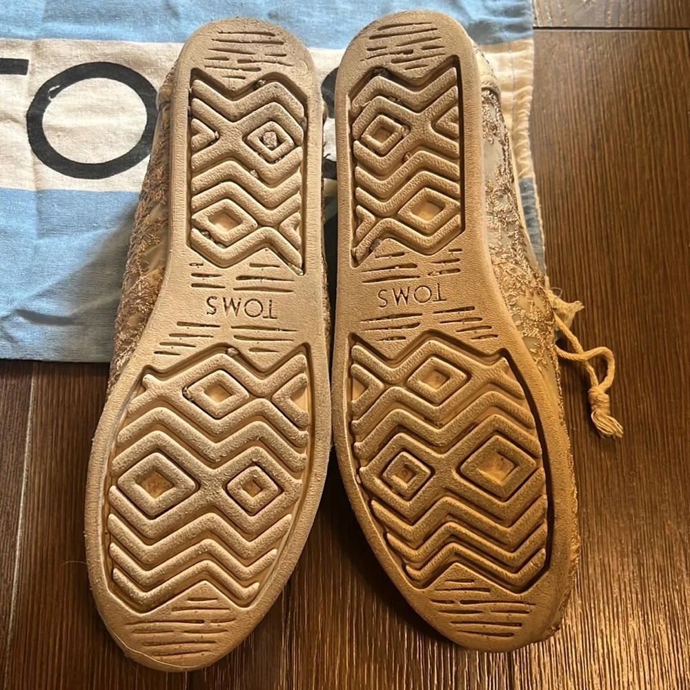 Toms Alpargata floral slip ons - rose gold metallic - Picture 4 of 4